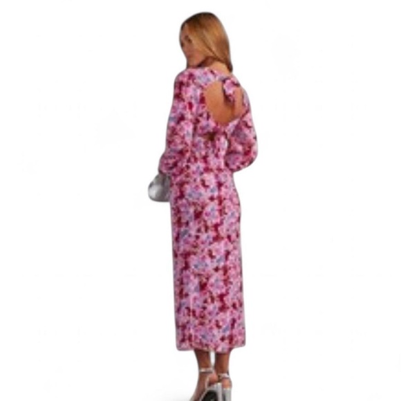 Vici Floral Twist Cutout Long Sleeve Midi Dress - Size M - Picture 2 of 6